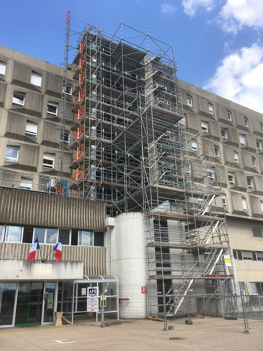 Échafaudage Centre Hospitalier - Meuse